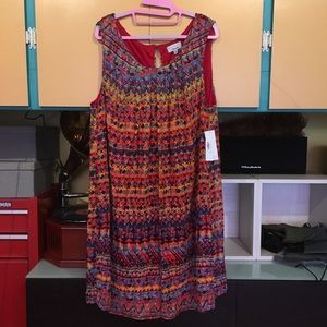 NWOT colorful sleeveless dress